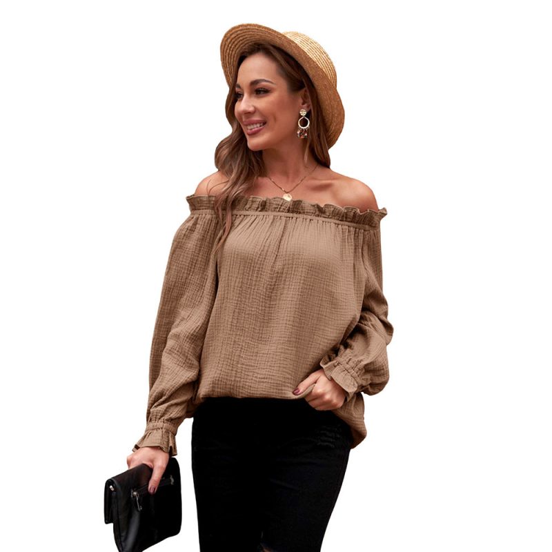 Ruffled Neckline Blouse - Image 4