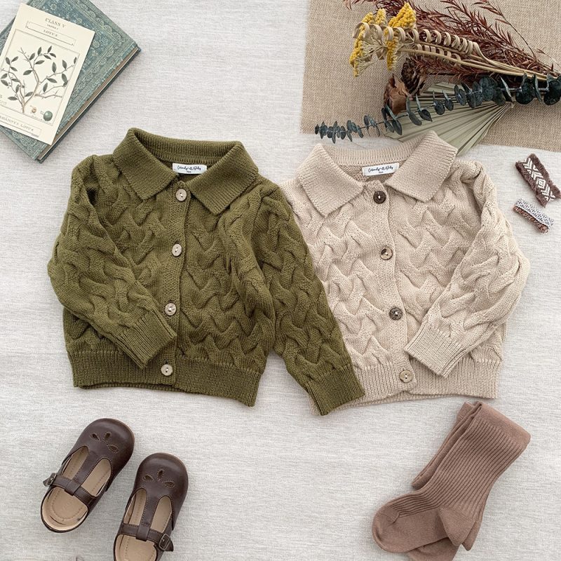 Baby Twist Cardigan Unisex Jumper Set - Image 4