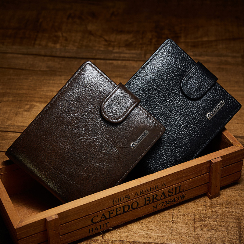 Horizontal Square Leather Wallet