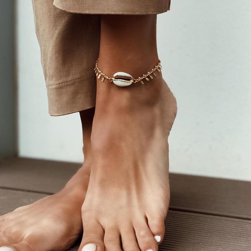 Simple Sea Shell Women Anklets