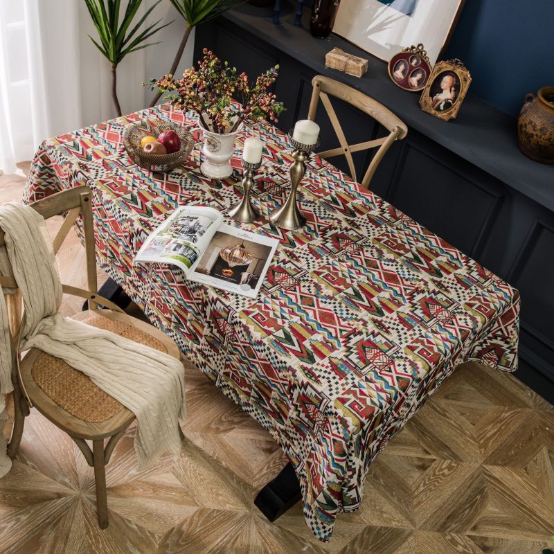 Colorful Jacquard Table Cloth - Image 3