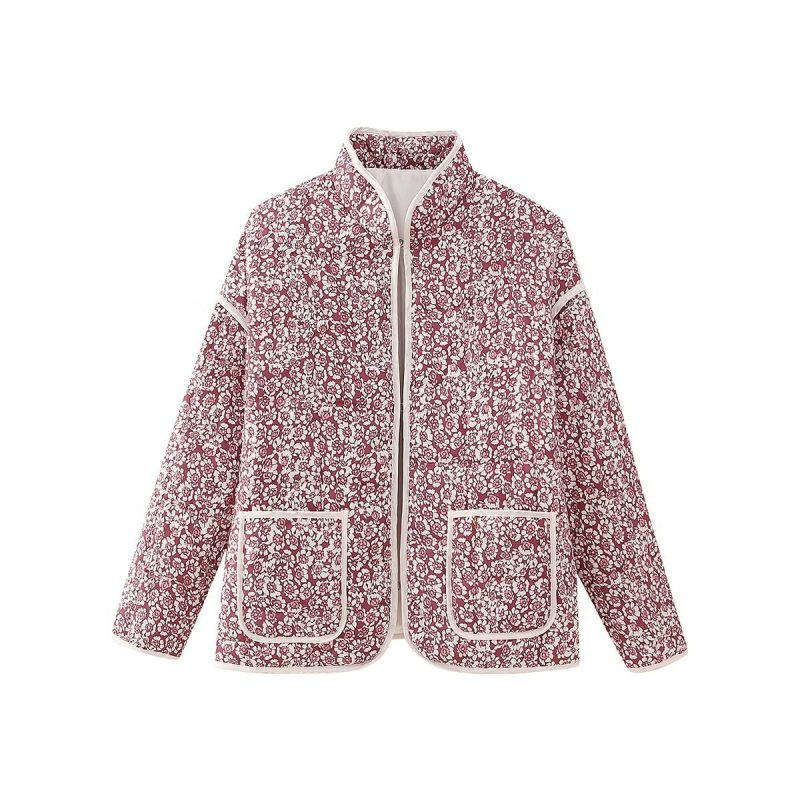 Quilted Floral Cotton Coat - Image 2