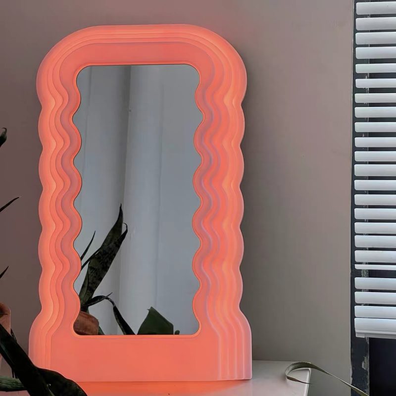 Modern Wave Art Makeup Mirror - Image 3