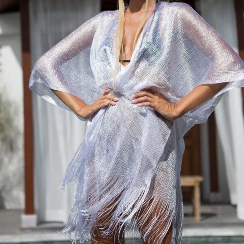 Mesh Silk Beach Cover Up