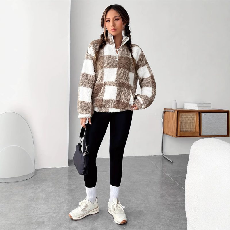 Plush Loose Casual Sweater - Image 3