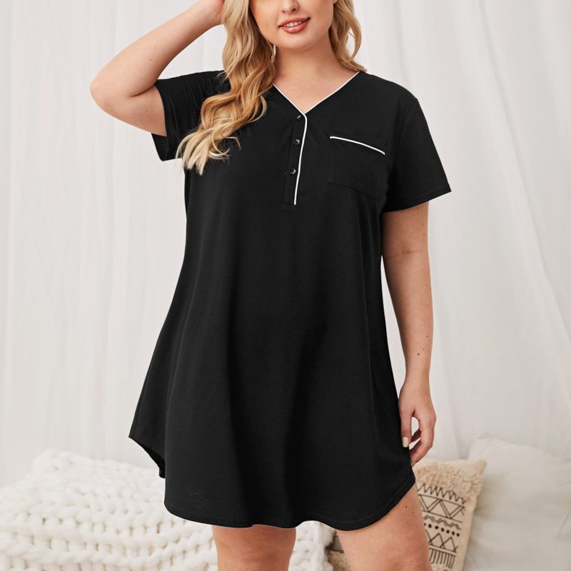 Rayon Short Sleeve Gown - Image 5