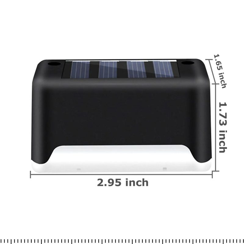 Outdoor 4 Solar LED Bright Deck Stair Lights - Image 2