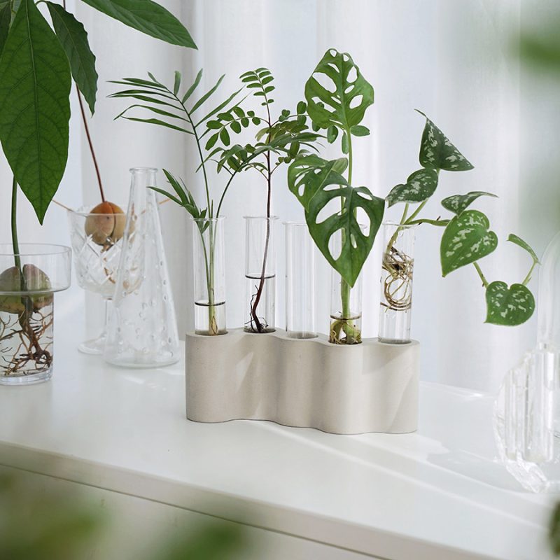 Hydroponic Plants Flowers Glass Test Tube Vase - Image 4