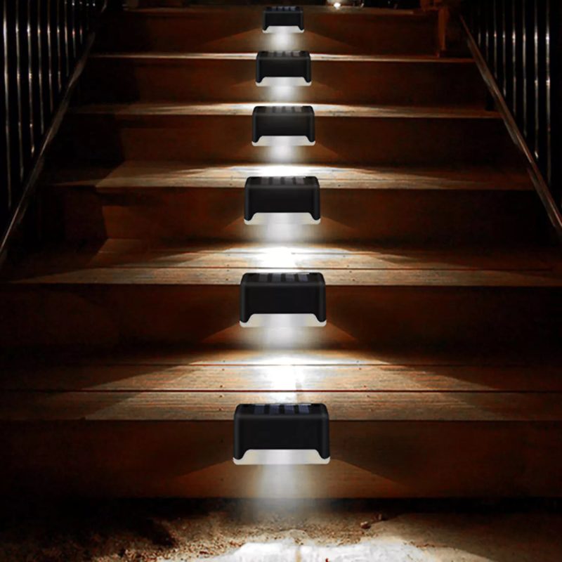 Outdoor 4 Solar LED Bright Deck Stair Lights - Image 5