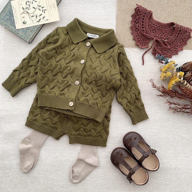 Baby Twist Cardigan Unisex Jumper Set - Image 5