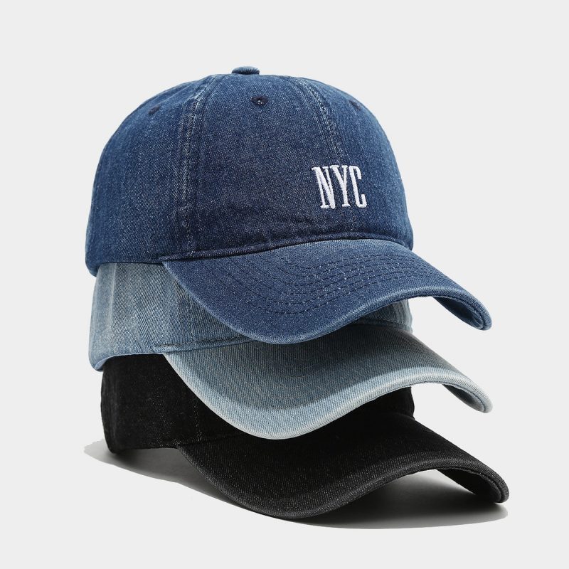 Retro Denim Alphabet Cap - Image 7