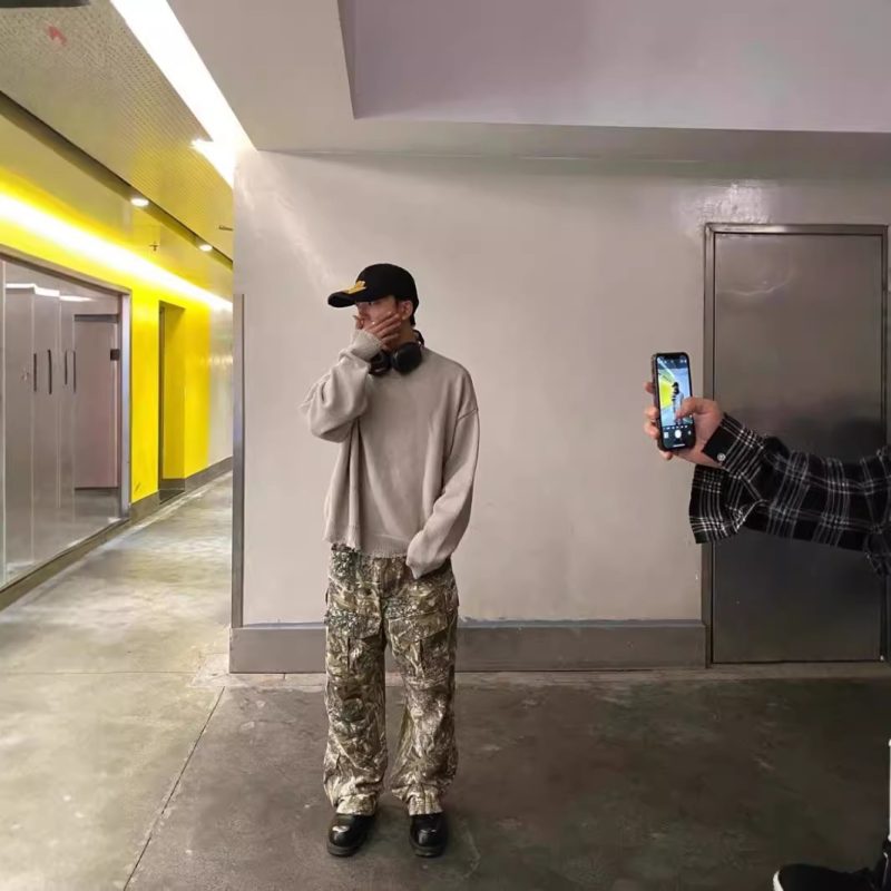 Distressed Camouflage Pants - Image 2