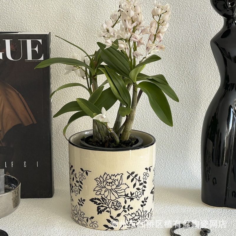 Ceramic Living Room Green Flower Pot - Image 10