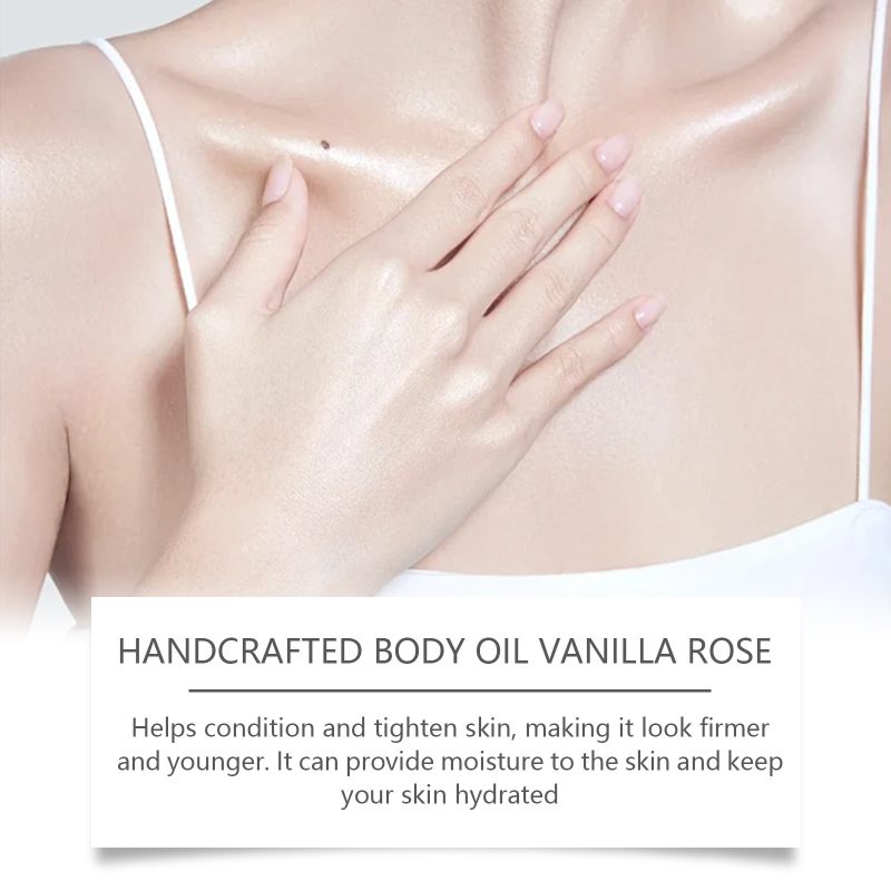 Handmade Vanilla Rose Skin Body Oil - Image 5