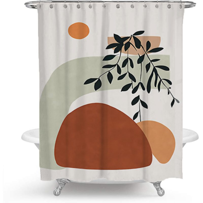 Simple Geometric Bathroom Shower Curtain - Image 5