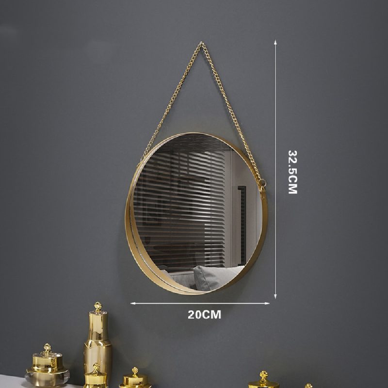 Toilet Iron Circular Wall Mirror - Image 3