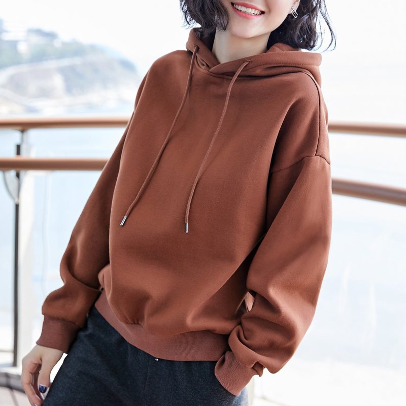 Loose Crew Neck Hoodie