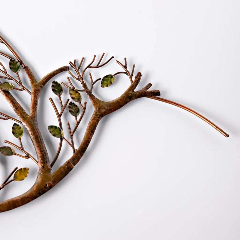 Hummingbird And Metal Wall Art With Branches - Image 4