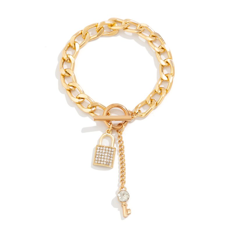 Pendant Thick Chain Key Lock Necklace For Women - Image 8