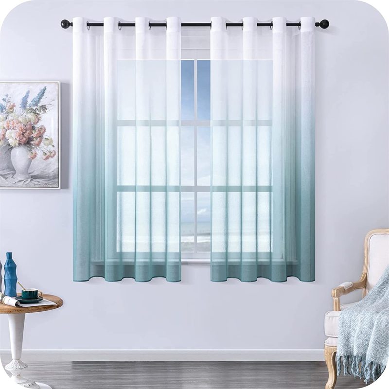 Modern Gradient Tulle Short Curtains For Living Room - Image 4