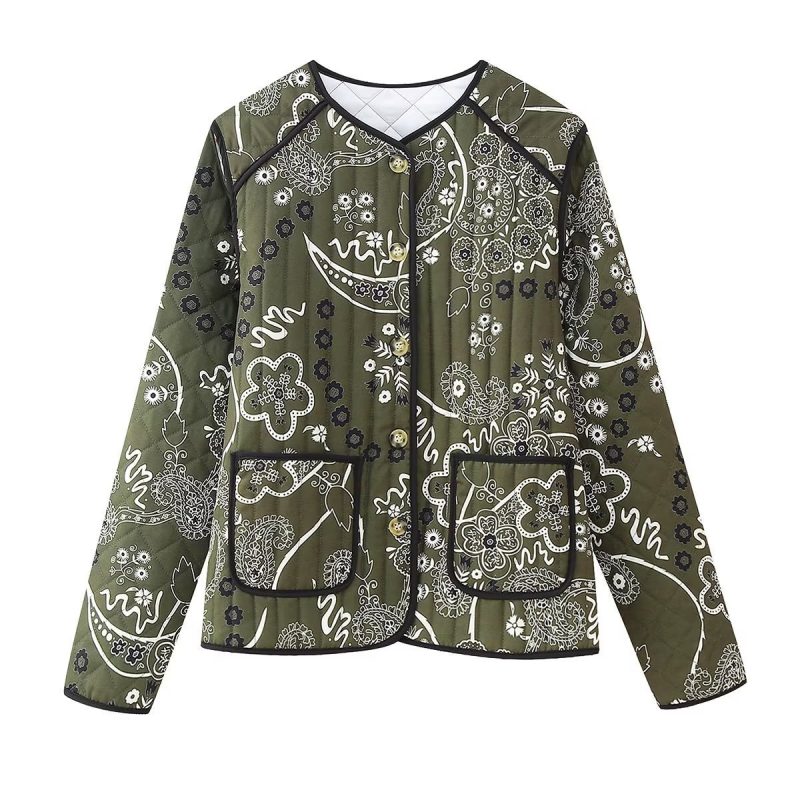 Round Neck Cotton Coat - Image 4