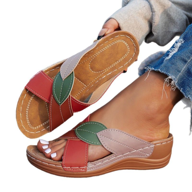 Cross-Strap Peep-Toe Slippers - Image 5