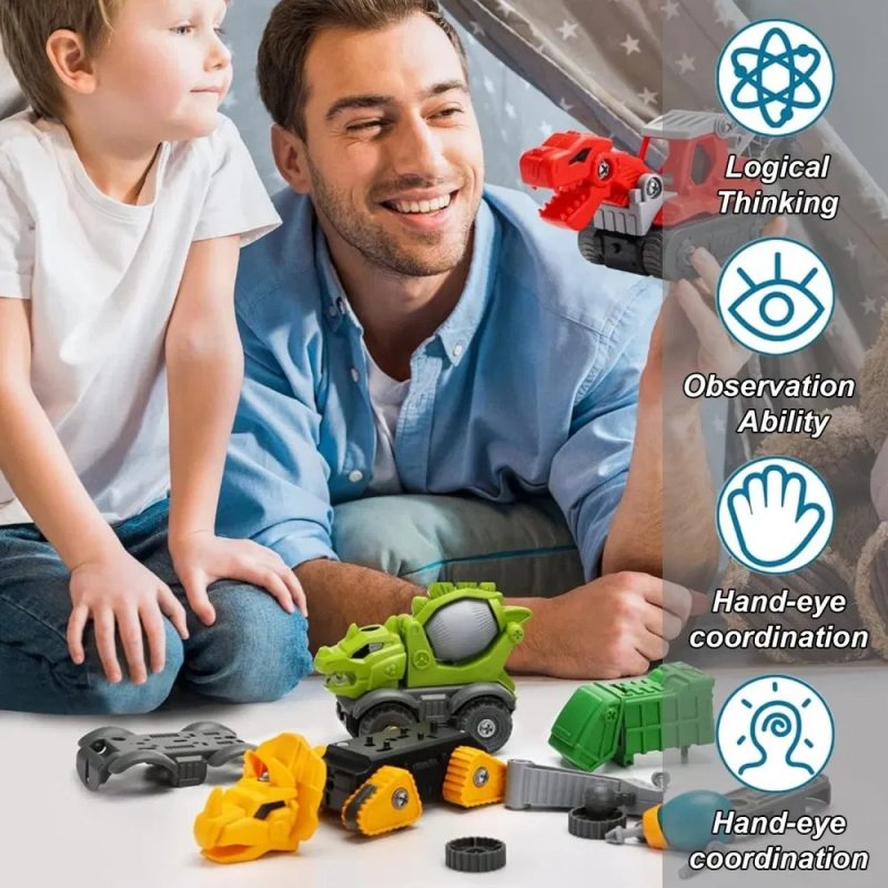 5 Pack Dinosaur Set With Electric Drill - Image 3