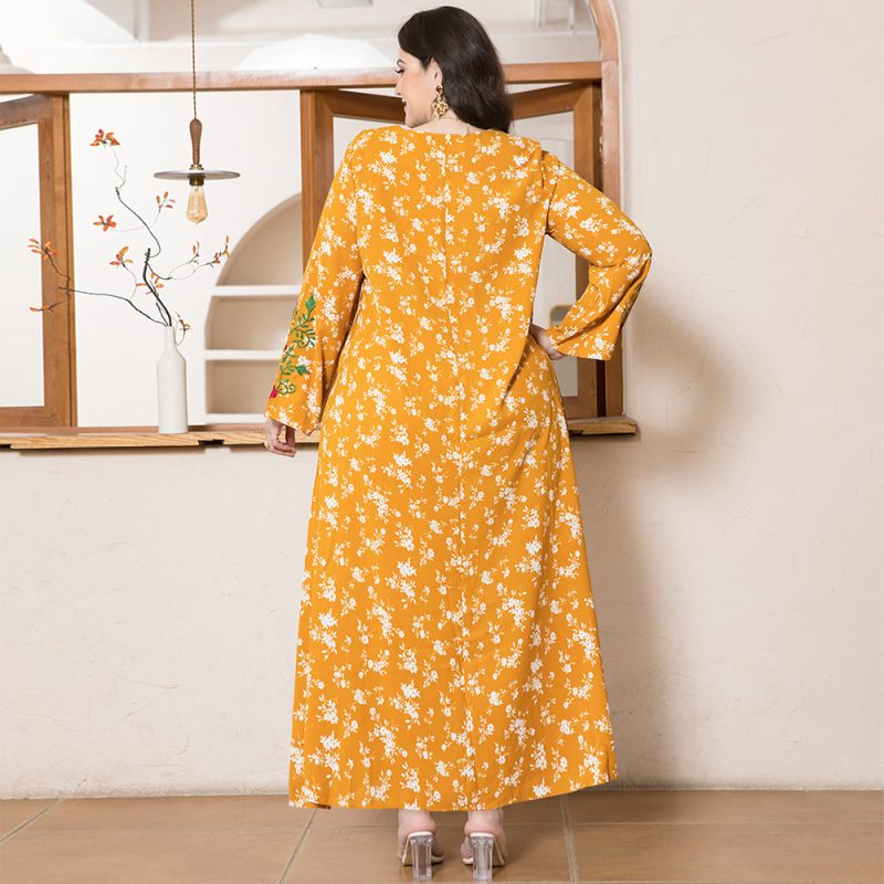 Flowers Plant Embroidery Bandage Dress - Image 5