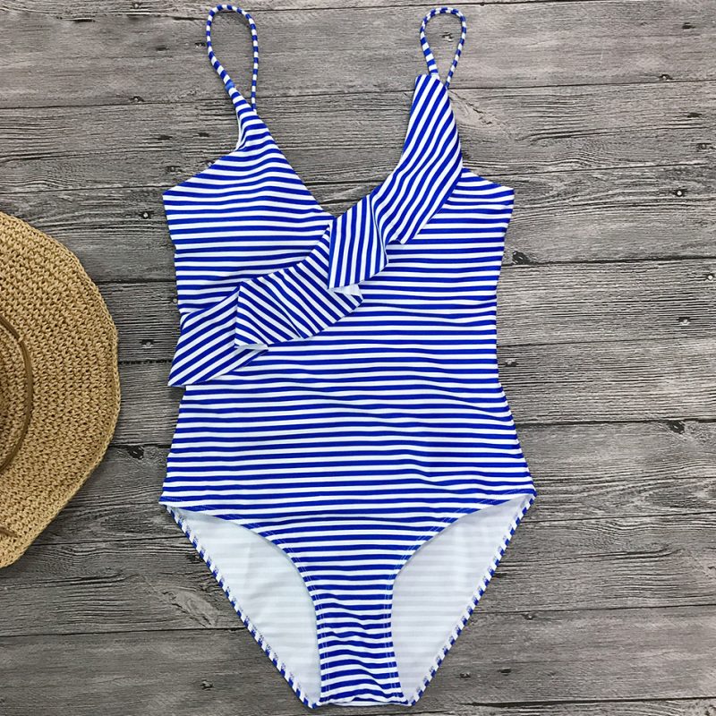 One Piece Blue Swimsuit - Image 2