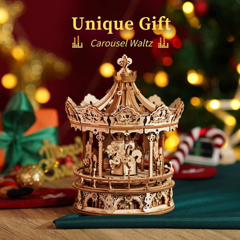 3D Wooden Rotating Romantic Carousel Puzzle