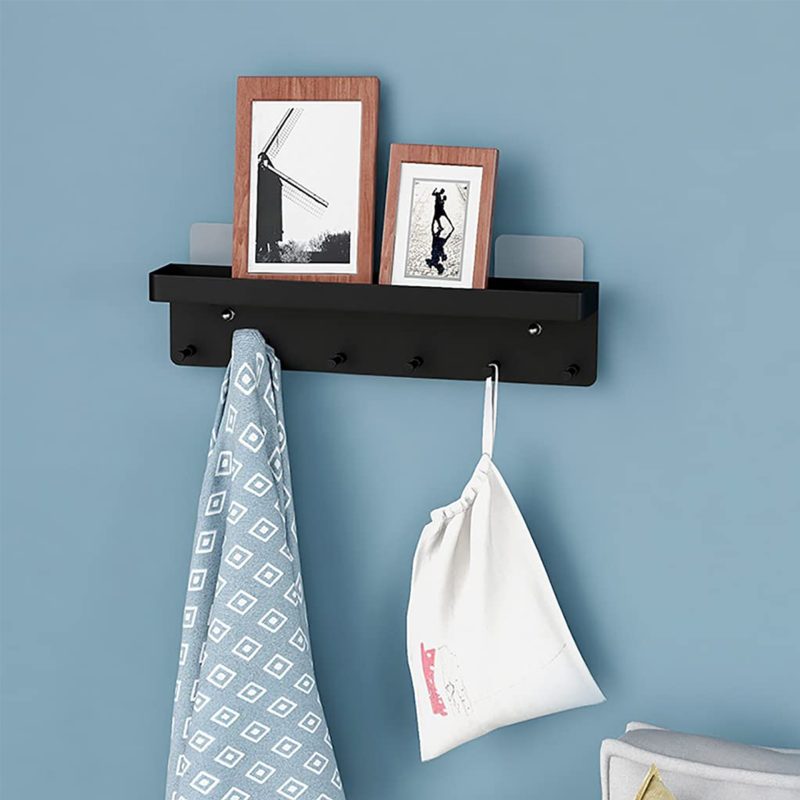 Stainless Steel Wall Hanging Key Holder With Shelf - Image 6