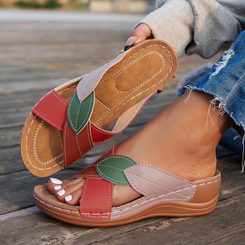 Cross-Strap Peep-Toe Slippers - Image 3