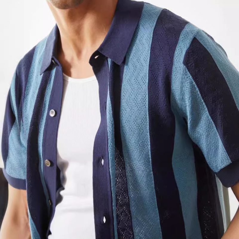 Hollow Breathable Polo Shirt - Image 9