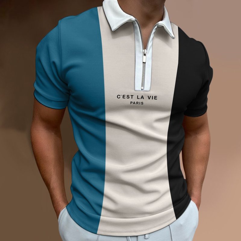 Color Matching Sports Polo Shirt