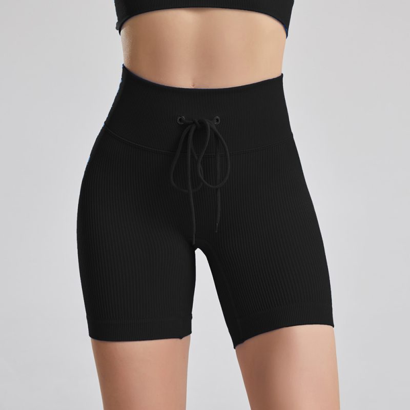 Plus Size Threaded Drawstring Yoga Short - Image 3