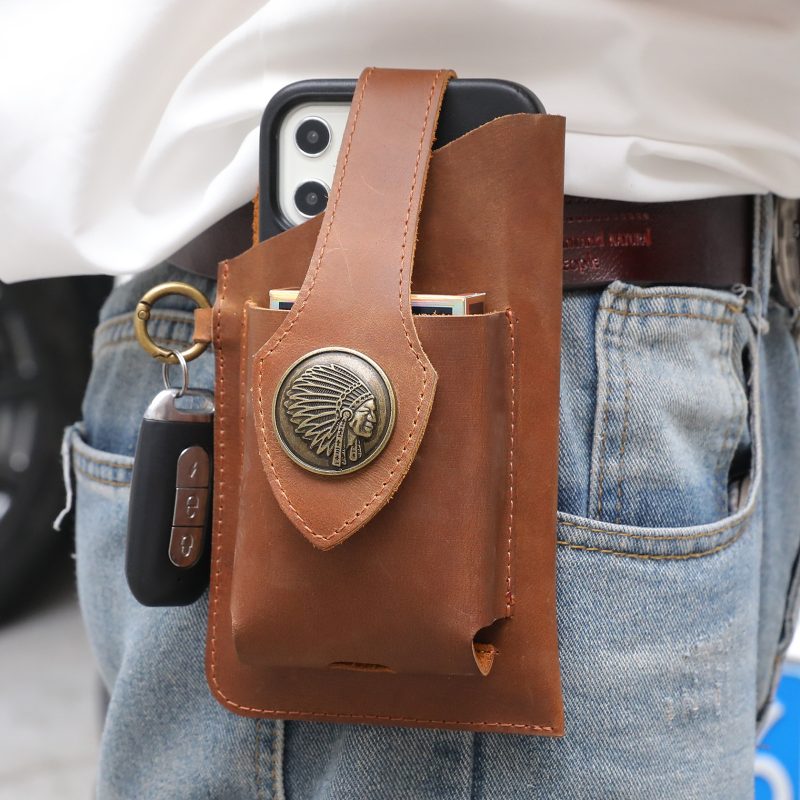 Leather Belt Phone Bag