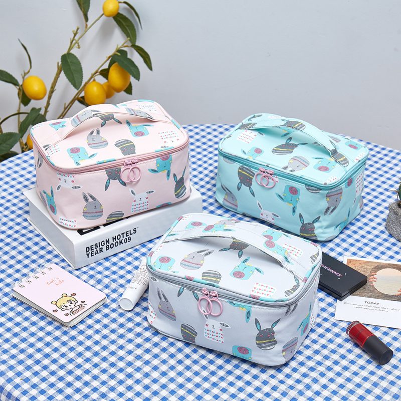 Portable Cartoon Square Large Toiletry Bag