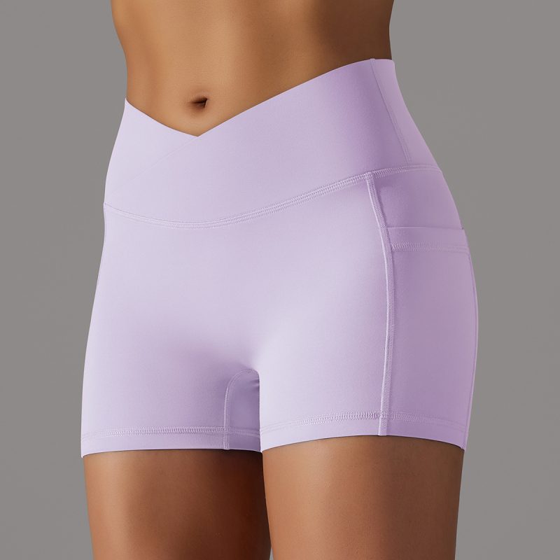 Sports Yoga Short Pants With Phone Area - Image 3