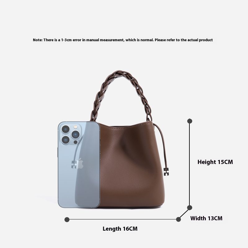 Hand-Woven Mini Cross Body Bucket Bag - Image 6