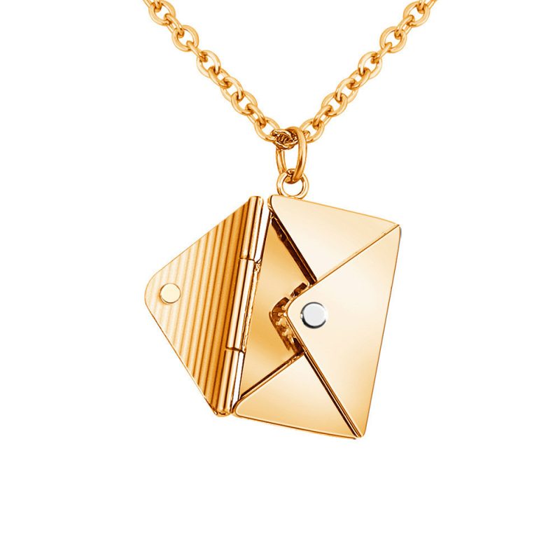 Women Lover Letter Envelop Necklace - Image 9