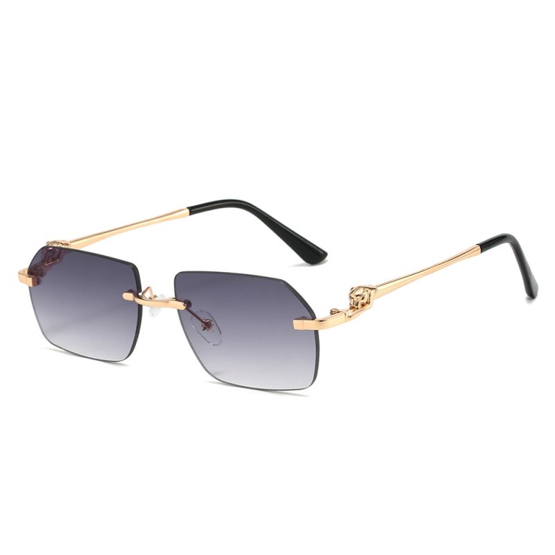 Frameless Trimming Leopard Sunglasses - Image 10