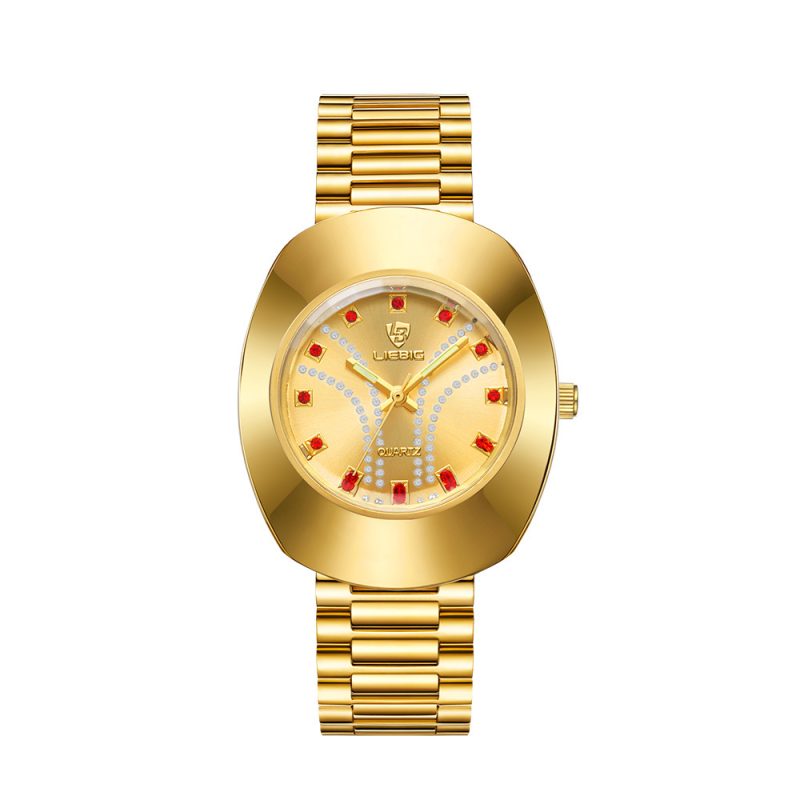 Fashion Waterproof Quartz Watch Gold - Image 6