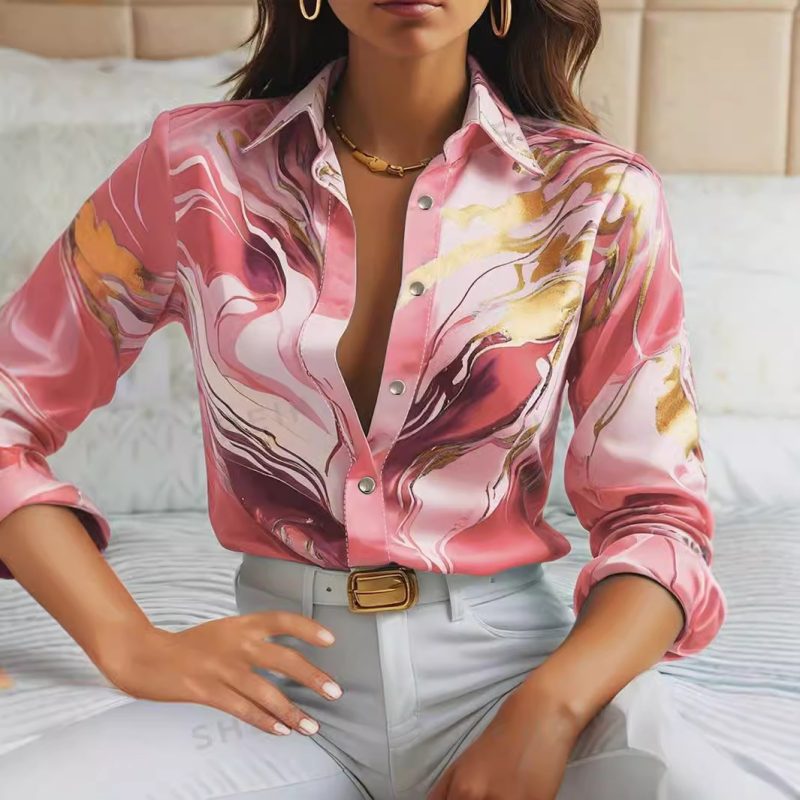 Lapel Loose Button Shirt