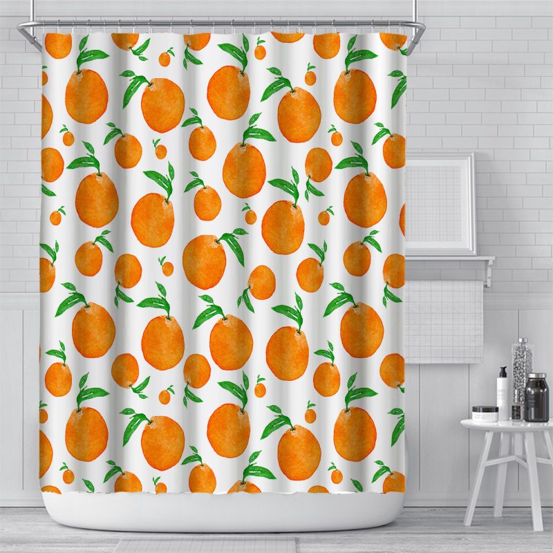 Waterproof And Mildew Digital Printing Bathroom Curtain