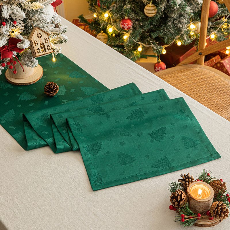 Christmas Dark Jacquard Dining Table