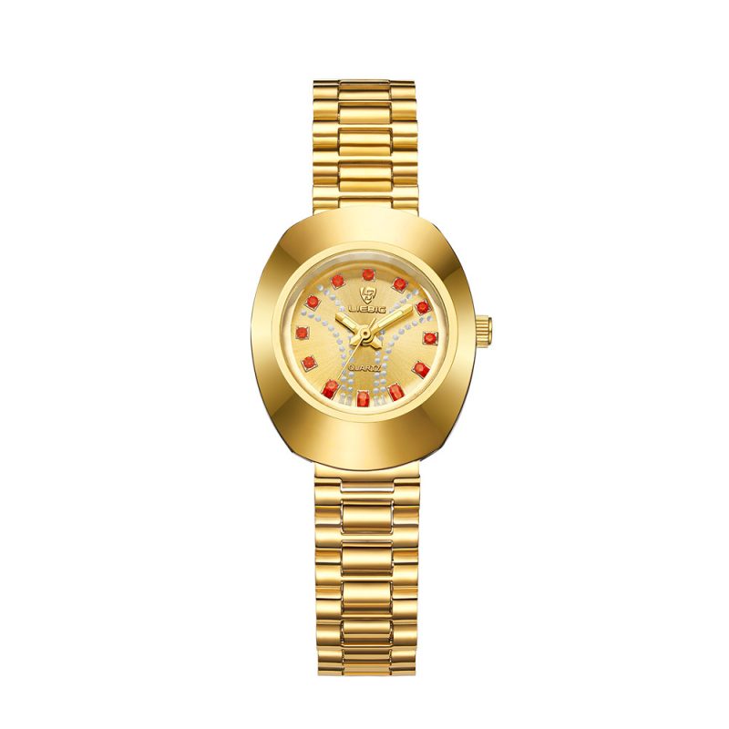 Fashion Waterproof Quartz Watch Gold - Image 3