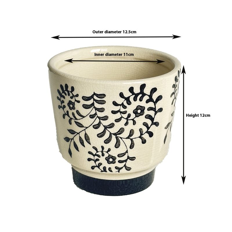 Ceramic Living Room Green Flower Pot - Image 4