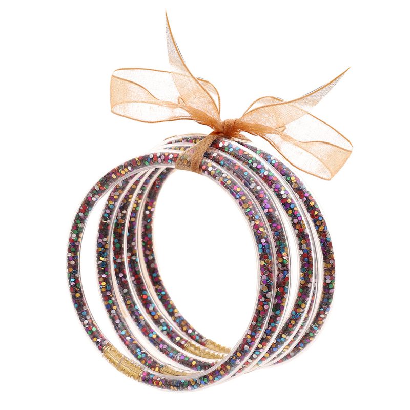 Five Gold Powder Sequins Bracelets - Image 4