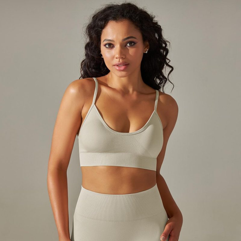 Quick-drying Seamless Knitted Yoga Vest Camisole