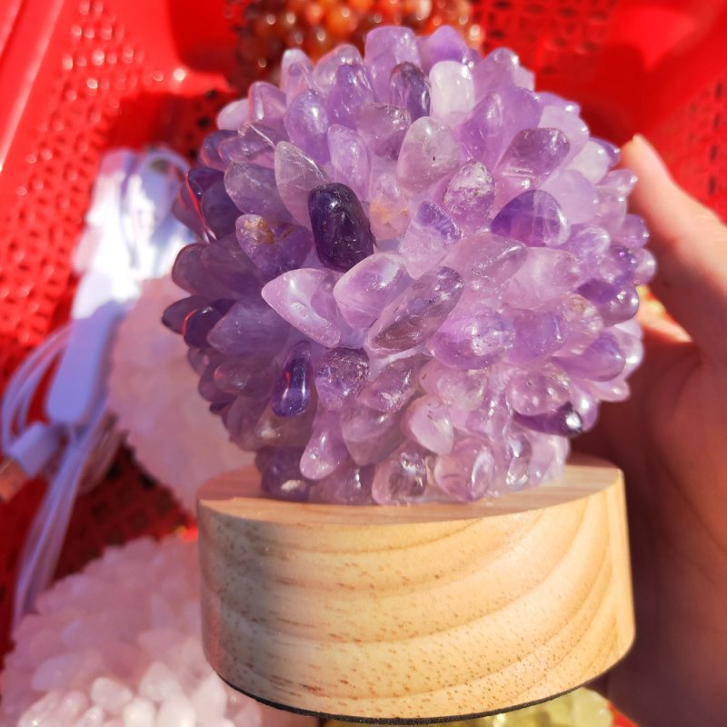 Natural Crystal Ball Night Light Decor - Image 4